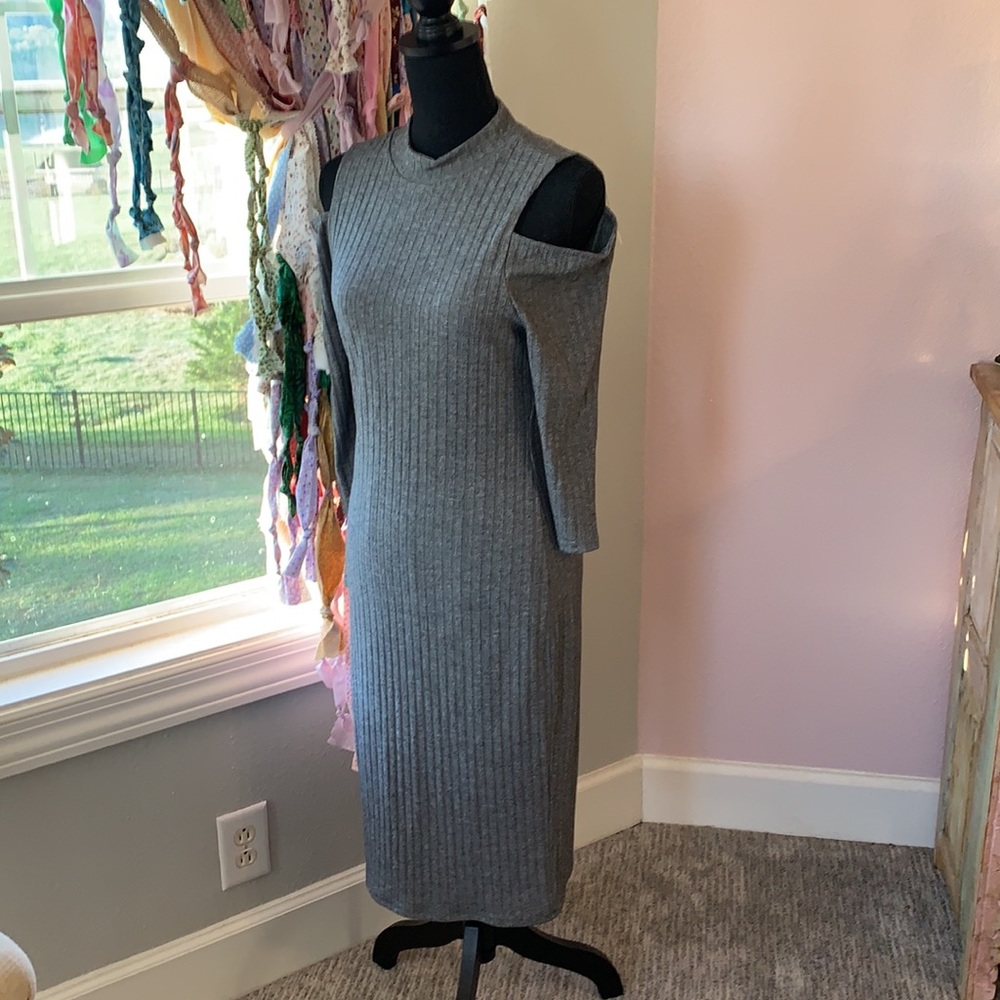 WHBM grey business dress new with tags size small